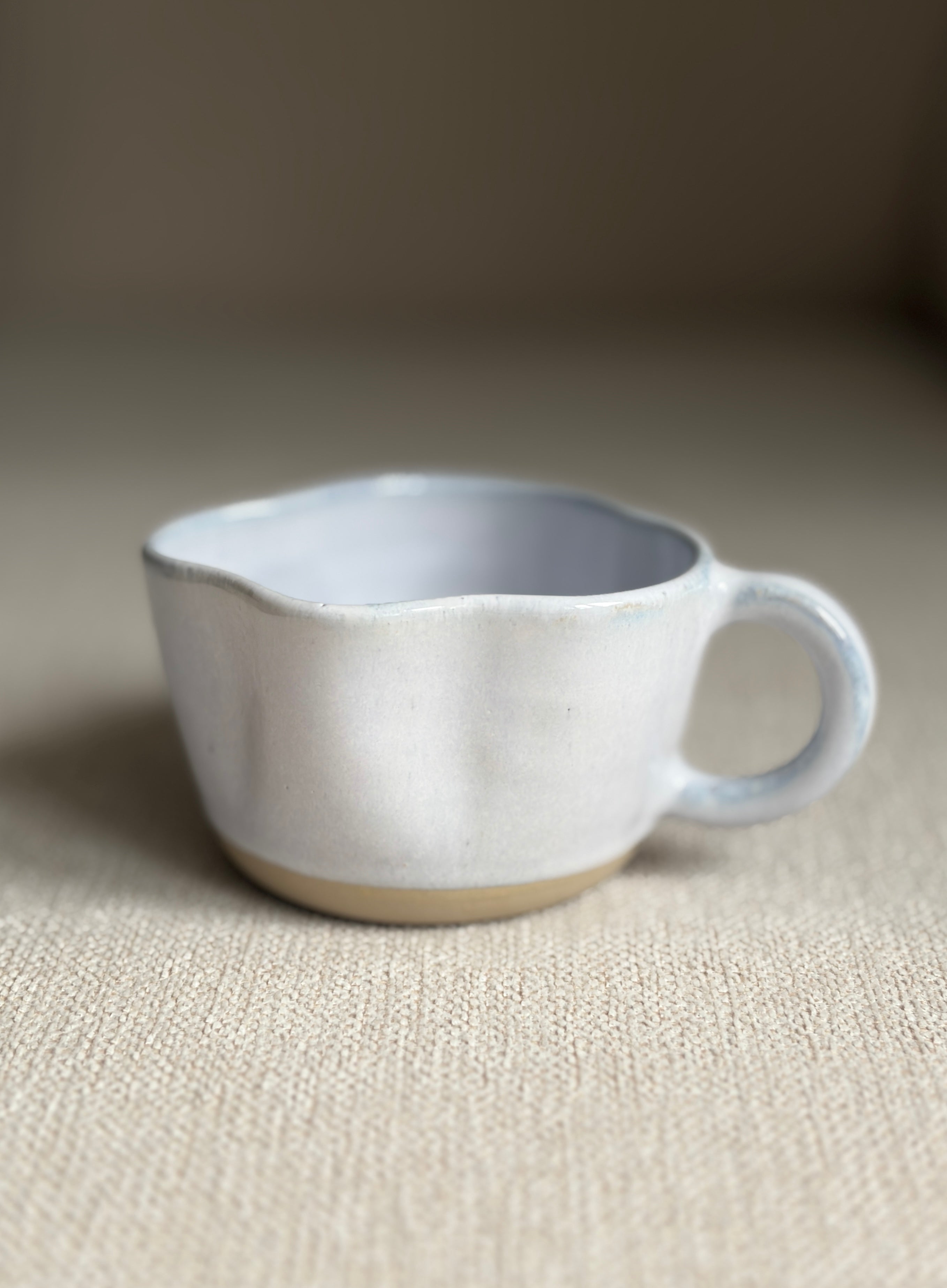 Kaffeetasse mit Henkel - Eisblau